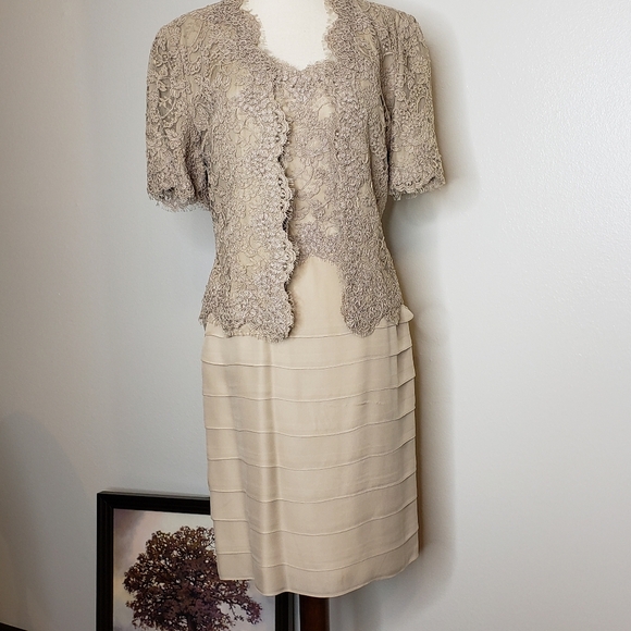 AUTHENTIC Vintage Carolina Herrera Dress & Jacket Luxury Celeb Style Designer - Picture 10 of 17